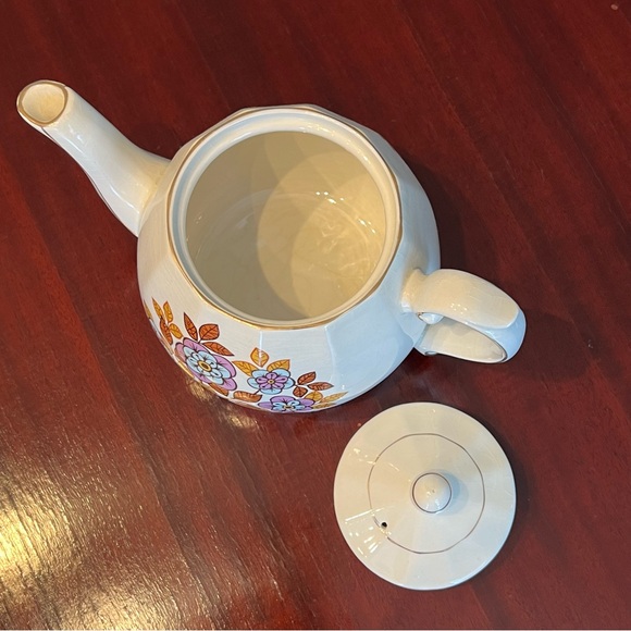 Wood Sons Ellgreave Ironstone Teapot Alpine White MCM Vintage England 357/7 HTF - Picture 6 of 10